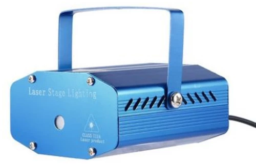 Φωτορυθμικό Laser YX-09 Mini με Κόκκινο και Πράσινο Ολογραφικό Προβολέα Λέιζερ - Μπλε