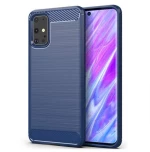 Θήκη TPU Σιλικόνης Carbon Fiber Style για Samsung Galaxy S20 - Μπλε