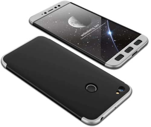 Θήκη TPU Σιλικόνης GKK 360 με Αποσπώμενες Άκρες για Xiaomi Redmi Note 5A Prime - Μαύρη Ασημί