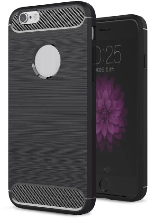 Θήκη TPU Σιλικόνης Carbon Style για iPhone 7 Plus / 8 Plus - Μαύρη