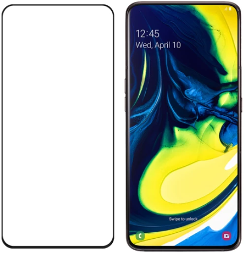 Tempered Glass Wozinsky FULL GLUE για Galaxy A80 / A90 - Μαύρο Πλαίσιο