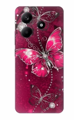 Butterfly Fuchsia Case θήκη για Xiaomi Redmi Note 14 5G
