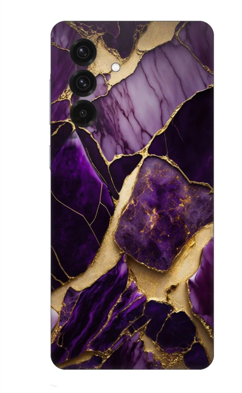 Marble Black-Purple Case θήκη για Samsung Galaxy A36 5G