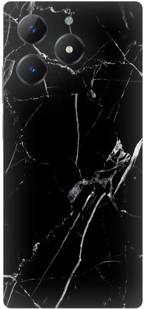 Marble Black Silicone Case θήκη για Realme C61 4G