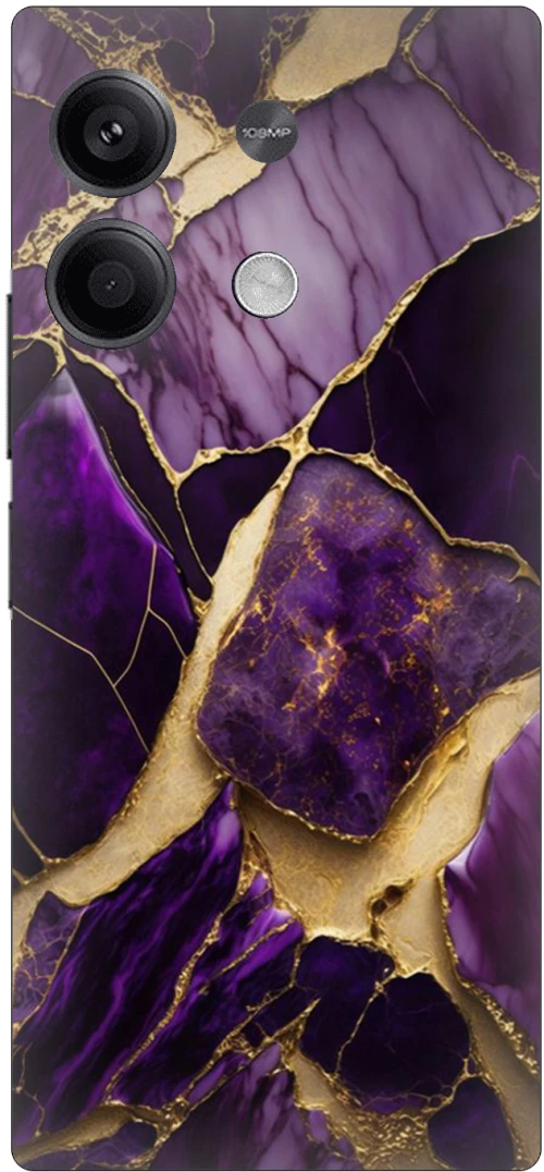 Marble Black-Purple Θήκη για Xiaomi Redmi Note 13 Pro 5G