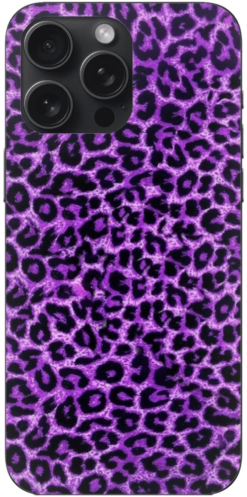 Animal Print Leopard Purple Θήκη για iPhone 16 Pro