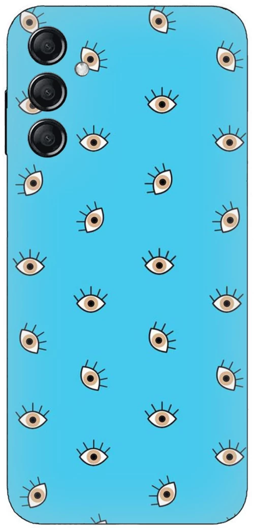 Eyes in Blue Silicone Case θήκη για Samsung Galaxy M34 5G