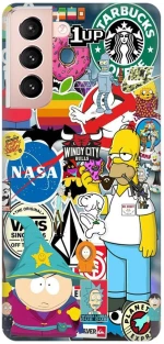 Brands Stickers Θήκη για Samsung Galaxy S21 FE