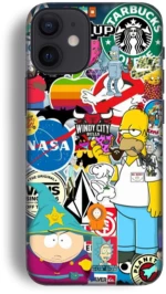 Brands Stickers Θήκη για iPhone 12 Mini