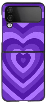 Premium Protective Hard Case Hearts Purple Θήκη για Samsung Galaxy Z FLIP 4 Black