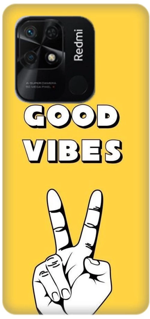YELLOW GOOD VIBES Silicone case Θήκη για Xiaomi Redmi 10C