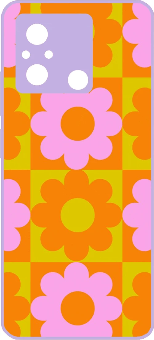 FLOWER PATTERN Premium Protective Hard Case purple Θήκη για Xiaomi Redmi 12C