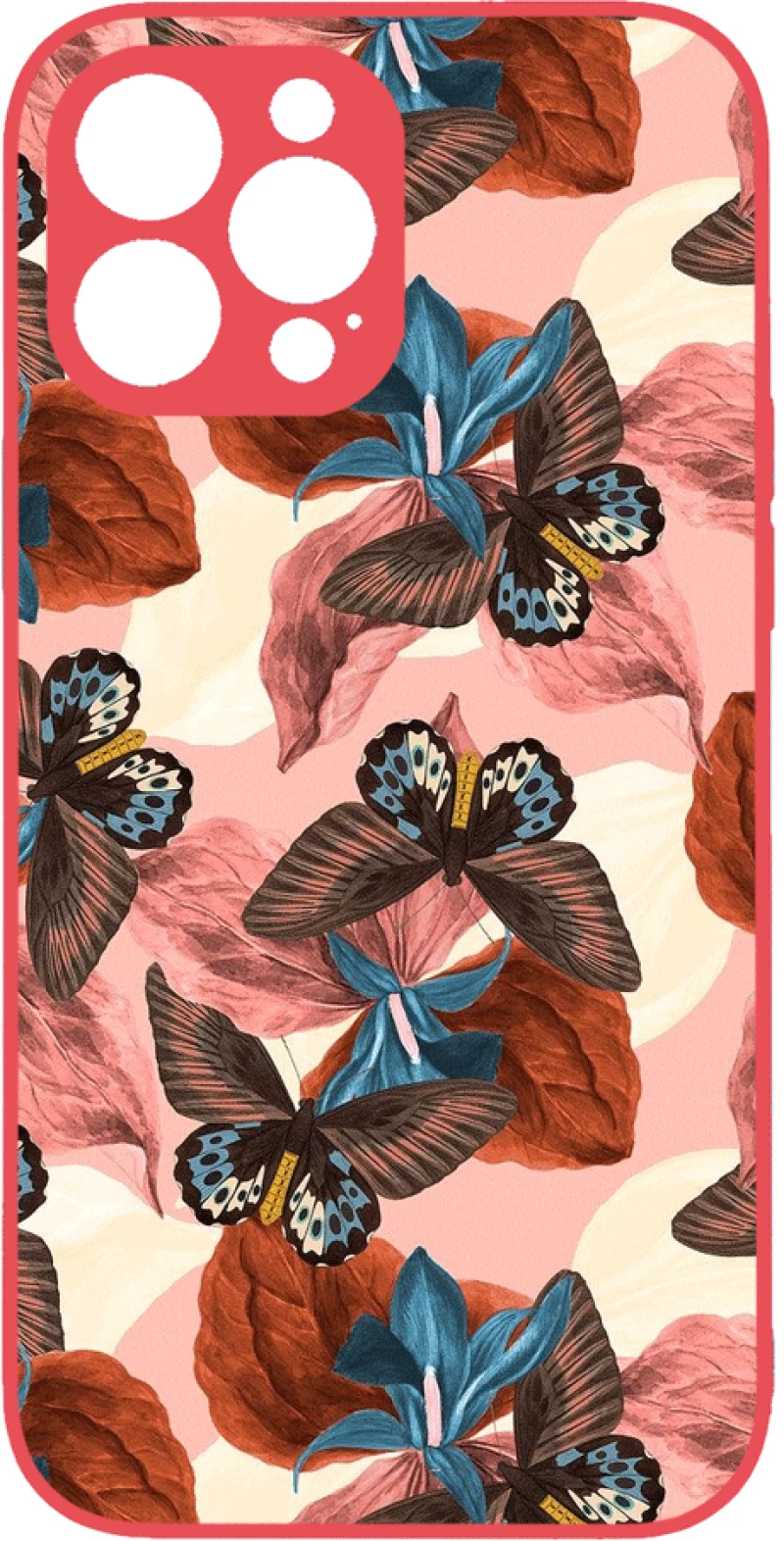 BUTTERFLY Premium Protective Hard hot pink Θήκη για Iphone 14 pro max