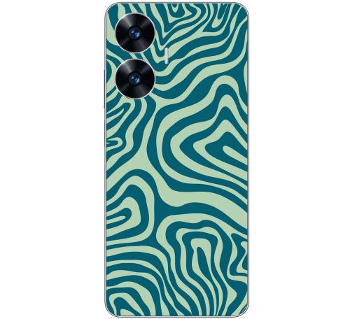 GREEN LINES Silicone case Θήκη για Realme C55