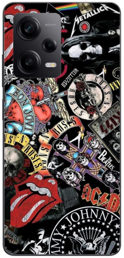 Rock Bands Silicone Case θήκη για Xiaomi Redmi note 12 Pro+ Plus