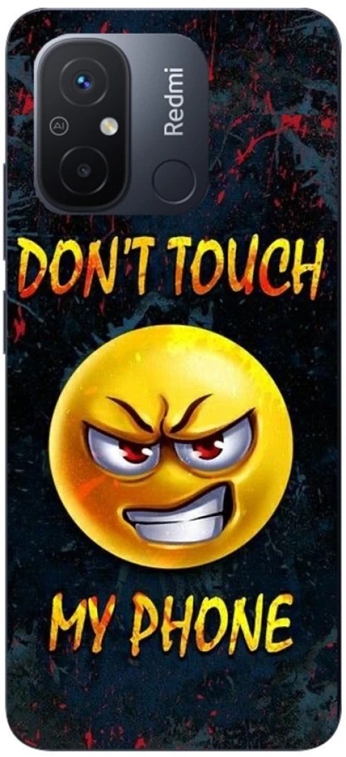don’t touch my phone emoji Silicone case Θήκη για XIAOMI Redmi 11A yellow