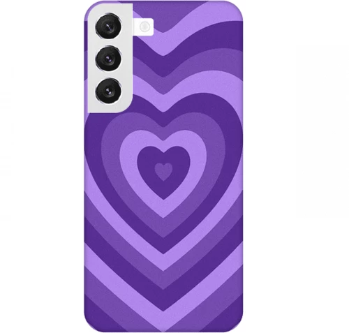 Hearts Silicone case θήκη για Samsung Galaxy S23+ purple