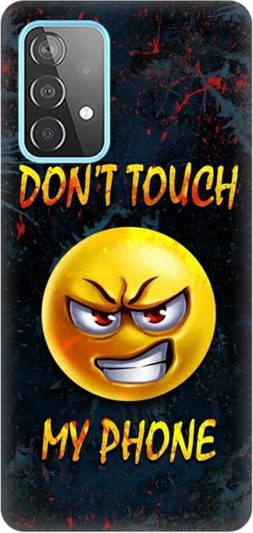 don't touch my phone emoji Silicone case Θήκη για Samsung Galaxy A32 4G yellow