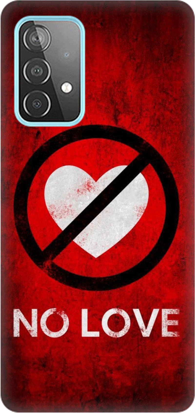 no love Silicone case Θήκη για Samsung Galaxy A52s / A52 5G / A52 4G red