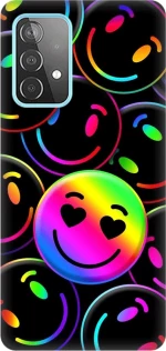 emoji heart Silicone case Θήκη για Samsung Galaxy A53 5G black