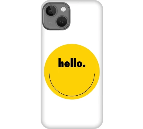 hello Silicone case Θήκη για iPhone 14 yellow