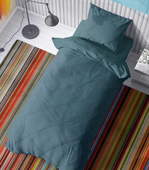 Σεντόνι Μονό (160x240) Solid 494 Petrol βαμβακερό DimCol