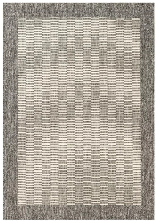 Χαλί μηχανής Ψάθα Ethnik 9825D Grey-Ecru New Plan 70x140