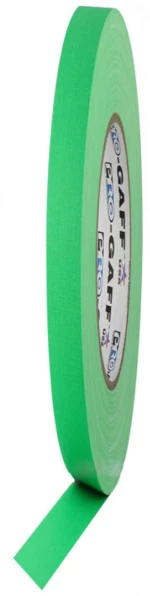Pro Gaff PG-12 FL GRN - Ταινία gaffer 12mm - 25 m σε χρώμα Fluorescent Green