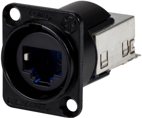Neutrik NE-8FDY-C6-B - Θηλυκό μεταλλικό βύσμα δικτύου CAT6 IDC για πάνελ