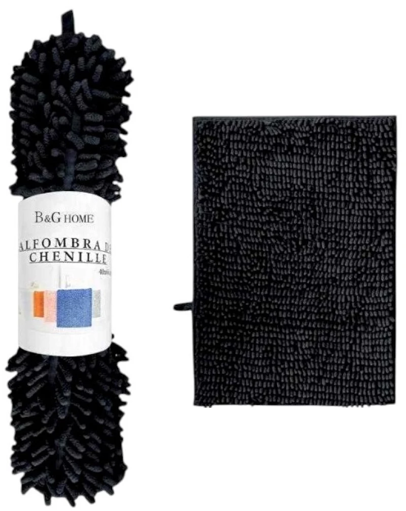 502291 ΠΑΤΑΚΙ ΜΠΑΝΙΟΥ - 6C - BLACK - - 40X60CM - BLACK - 20873