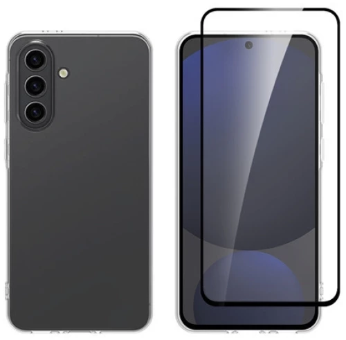 Vivid Set Gelly Case + Full Face Tempered Glass Samsung Galaxy A36 Black