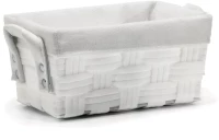 Καλάθι Αποθήκευσης Λευκό Polyester 28x17x13cm - -