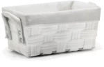 Καλάθι Αποθήκευσης Λευκό Polyester 28x17x13cm - -