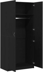 vidaXL Μαύρη Καρυδιά Ντουλάπα 90x52x200 εκ. Από Ξύλο