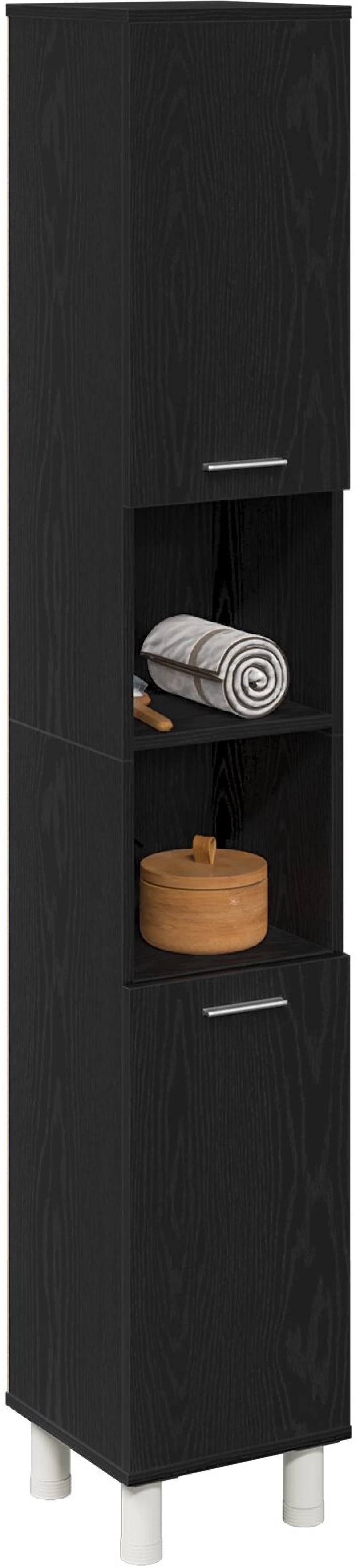vidaXL Ντουλάπα Μπάνιου Μαύρης Δρυός 30x30x179 εκ. Φτιαγμένη από Ξύλο
