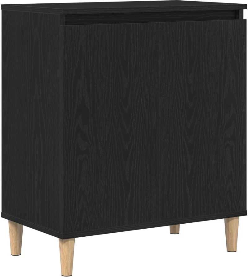 vidaXL Μπουφές Μαύρος Δρυς 60x35x70 εκ, Επεξεργασμένο Ξύλο
