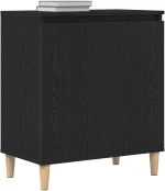 vidaXL Μπουφές Μαύρος Δρυς 60x35x70 εκ, Επεξεργασμένο Ξύλο