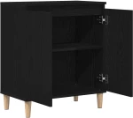 vidaXL Μπουφές Μαύρος Δρυς 60x35x70 εκ, Επεξεργασμένο Ξύλο