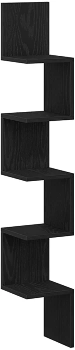 vidaXL Γωνιακό Ράφι Μαύρη Δρυς 20x20x127,5 εκ. Επεξεργασμένου Ξύλου