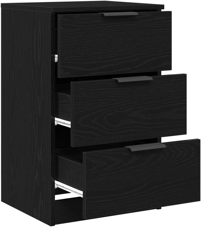Κομοδίνο μαύρης βελανιδιάς vidaXL - 40x65x65 εκ.