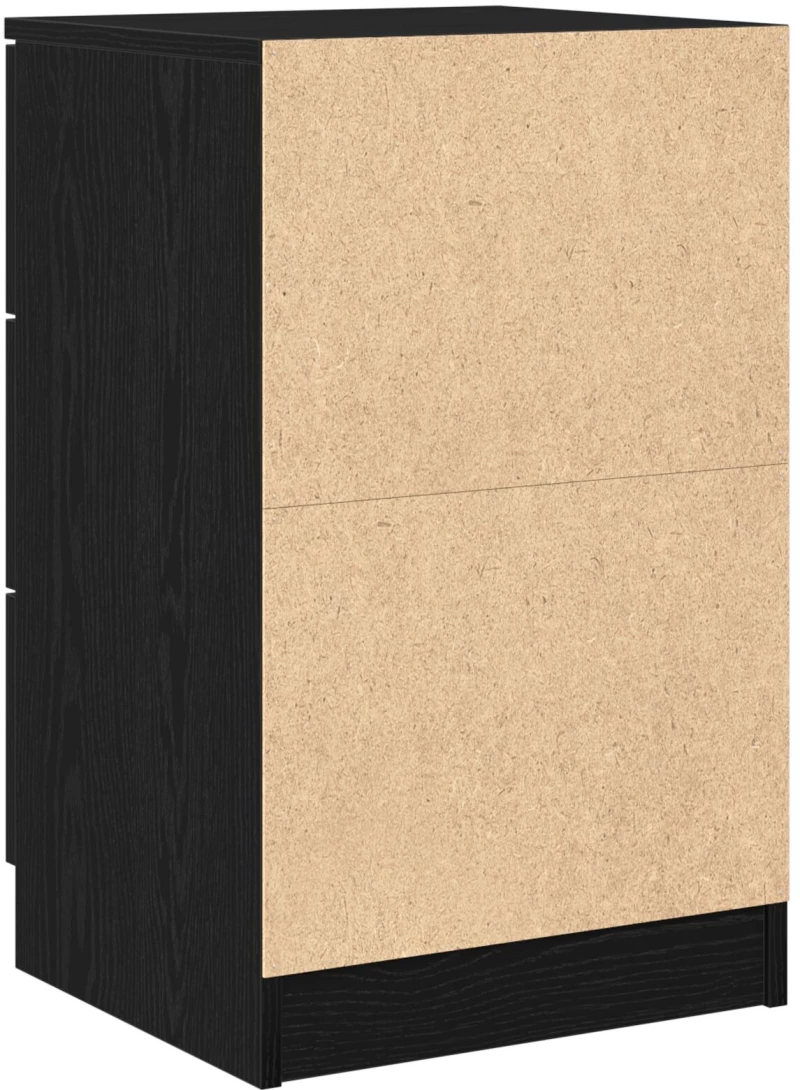 Κομοδίνο μαύρης βελανιδιάς vidaXL - 40x65x65 εκ.