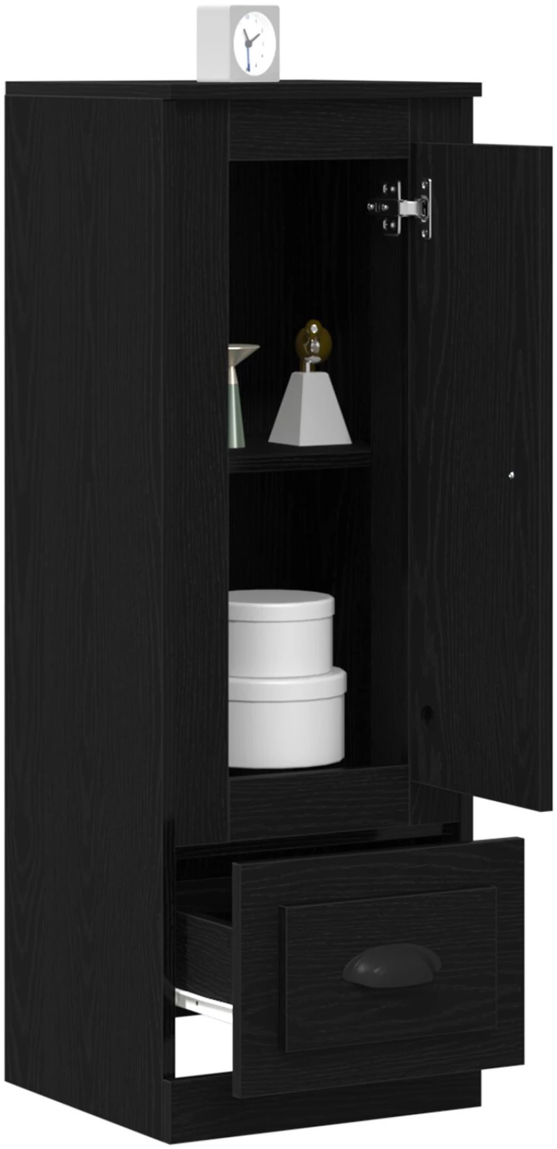vidaXL Υψηλό ντουλάπι Μαύρη Δρυς 36x35,5x103,5 εκ Επεξεργασμένο Ξύλο