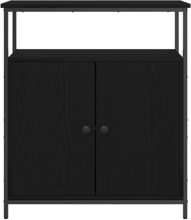 vidaXL Μπουφές Μαύρο Δρυς 70x30x80 εκ από Κατασκευασμένο Ξύλο