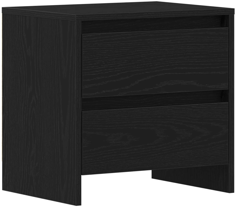 vidaXL Κομοδίνο Μαύρη Δρυς 45x34x44,5 εκ. Κατασκευασμένο Ξύλο
