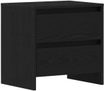 vidaXL Κομοδίνο Μαύρη Δρυς 45x34x44,5 εκ. Κατασκευασμένο Ξύλο