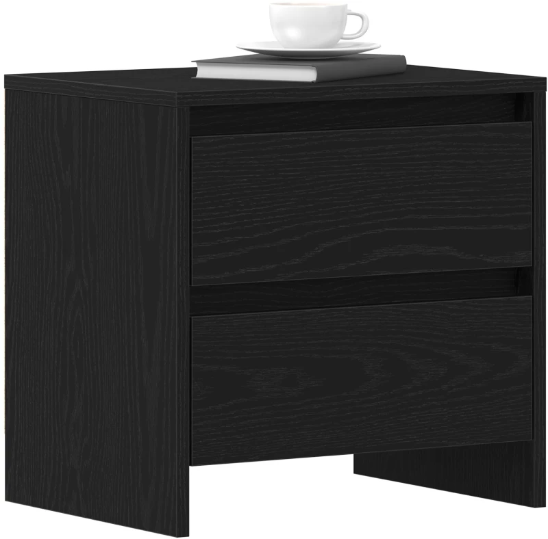vidaXL Κομοδίνο Μαύρη Δρυς 45x34x44,5 εκ. Κατασκευασμένο Ξύλο