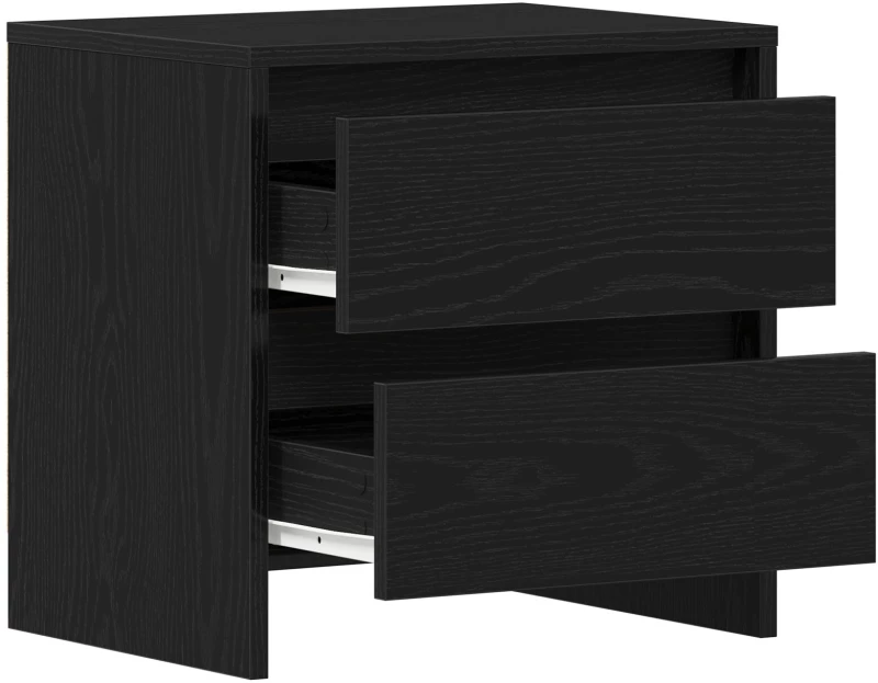 vidaXL Κομοδίνο Μαύρη Δρυς 45x34x44,5 εκ. Κατασκευασμένο Ξύλο