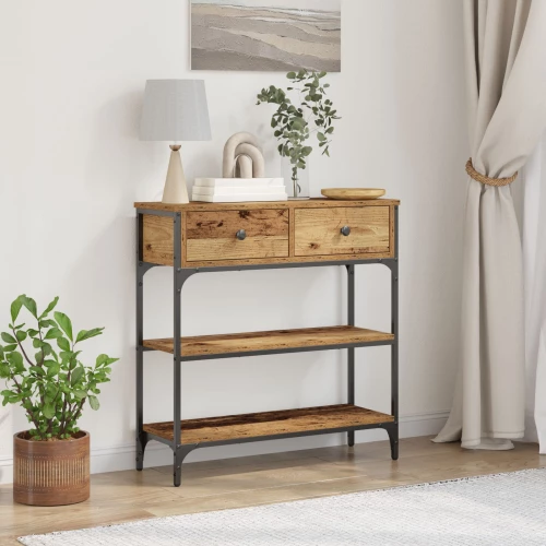 vidaXL Κονσόλα Ξύλινη 72,5x25x75 εκ. Κατασκευασμένο από Ξύλο & Ατσάλι