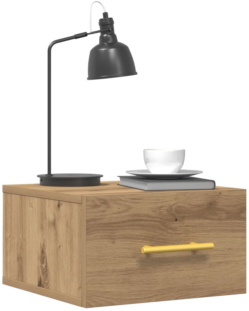 vidaXL Κομοδίνο Τοίχου Από Ξύλο Δρυός 35x35x20 εκ.