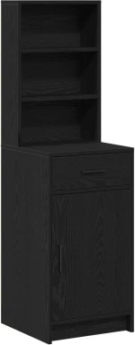 vidaXL Ψηλό Ντουλάπι σε Μαύρη Δρυ - 40x41x135 εκ., Κατασκευασμένο από Επεξεργασμένο Ξύλο